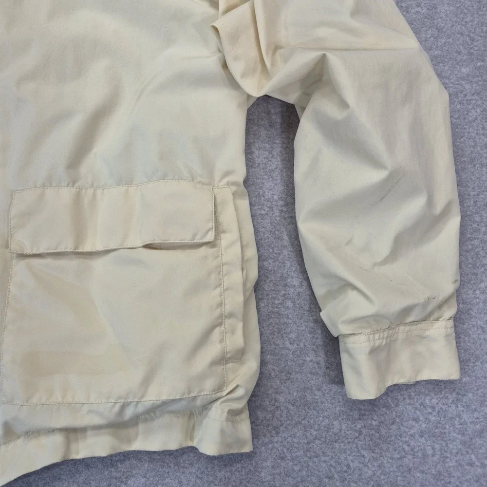 Vintage Stussy 8 Ball Jacket Mens M Cream Navy Color block Y2K Streetwear
